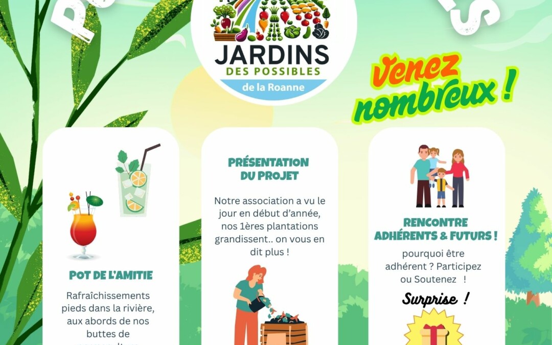 Portes Ouvertes aux Jardins des Possibles de la Roanne – 12 juillet 2025 de 17h à 19h