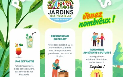 Portes Ouvertes aux Jardins des Possibles de la Roanne – 12 juillet 2025 de 17h à 19h